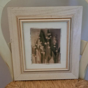 Wooden framed Lilies of the Valley print